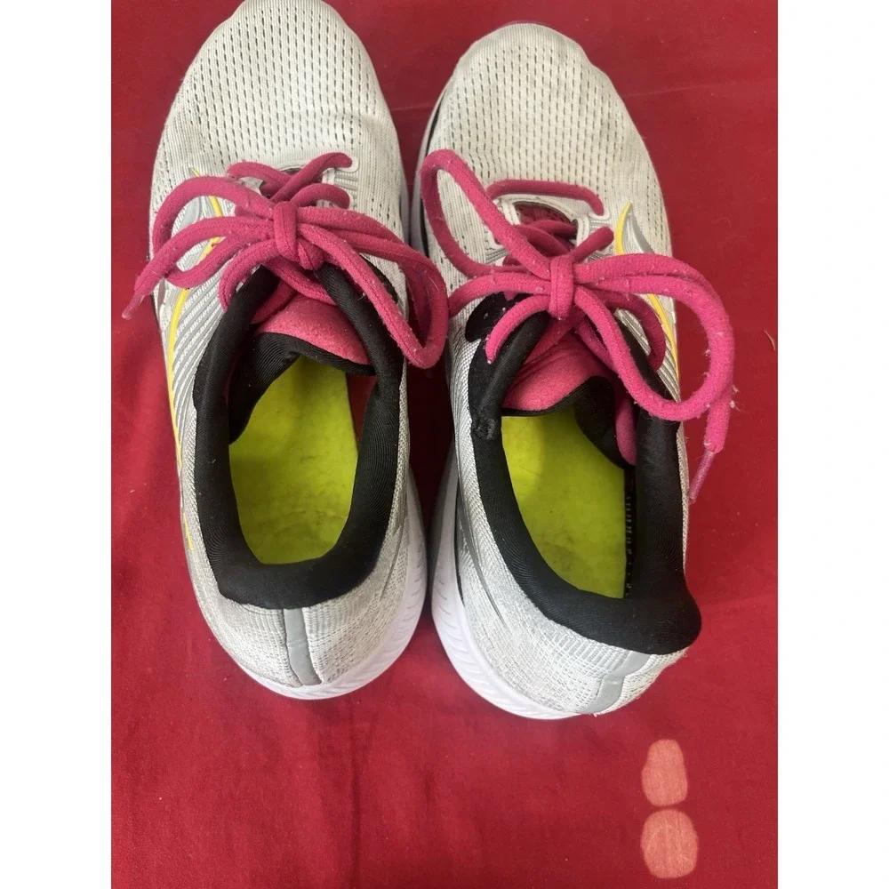 Saucony Womens Guide 14 PWR Run Athletic Sneaker Shoe Gray White Sz 8.5